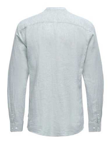 ONSCAIDEN LIFE LS LINEN BLEND MAO NOOS Cashmere Blue