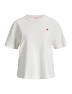 CAMISETA JXSUTTON PRINT BOXY SS TEE JRS Cloud Dancer HEART W. WINGS