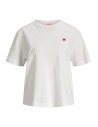 CAMISETA JXSUTTON PRINT BOXY SS TEE JRS Cloud Dancer HEART W. WINGS