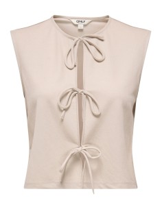 ONLSAKURA SL SHORT TIE TOP WVN Chateau Gray