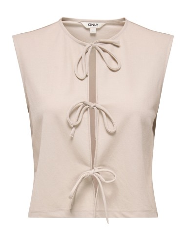 ONLSAKURA SL SHORT TIE TOP WVN Chateau Gray