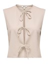 ONLSAKURA SL SHORT TIE TOP WVN Chateau Gray