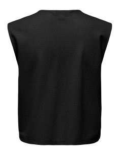 ONLSAKURA SL SHORT TIE TOP WVN Black 2