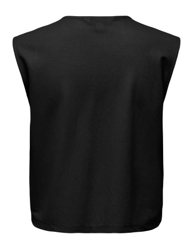 ONLSAKURA SL SHORT TIE TOP WVN Black