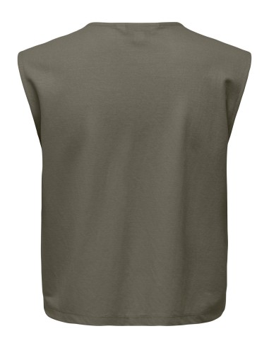 ONLSAKURA SL SHORT TIE TOP WVN Smokey Olive