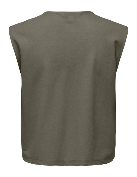 ONLSAKURA SL SHORT TIE TOP WVN Smokey Olive