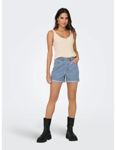 ONLVEGA HW MOM DNM SHORTS NOOS Light Blue Denim