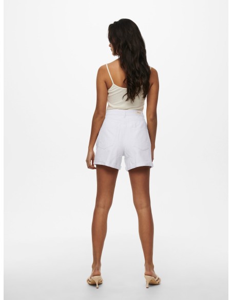 ONLVEGA HW MOM DNM SHORTS NOOS White Denim