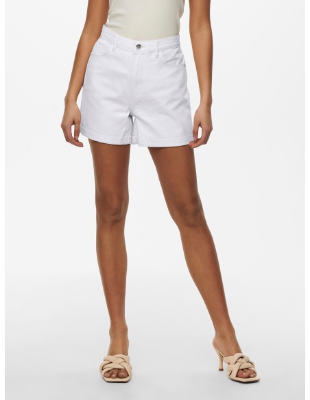 ONLVEGA HW MOM DNM SHORTS NOOS White Denim