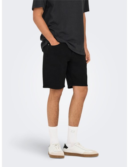 BERMUDAS VAQUERA ONSWEFT BOX PIM DNM SHORTS Black/Negro