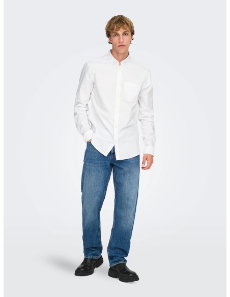 CAMISA ONSALVARO SLIM LS OXFORD SHIRT NOOS FRML White/Blanco