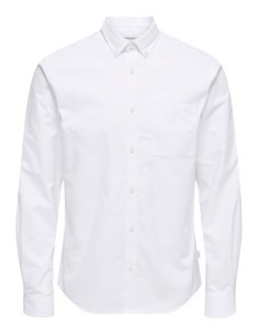 CAMISA ONSALVARO SLIM LS OXFORD SHIRT NOOS FRML White/Blanco