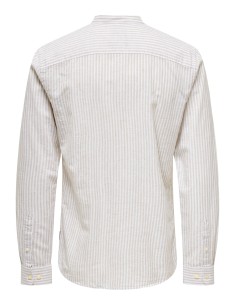 CAMISA ONSCAIDEN LIFE LS MAO STRIPE LINEN NOOS Chinchilla 2