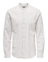 CAMISA ONSCAIDEN LIFE LS MAO STRIPE LINEN NOOS Chinchilla