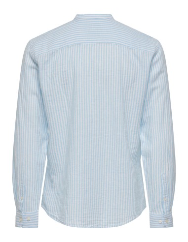 CAMISA ONSCAIDEN LIFE LS MAO STRIPE LINEN NOOS Cashmere Blue