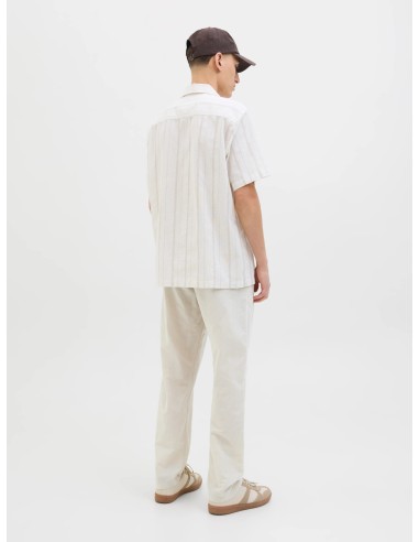 PANTALÓN LINO JPSTKANE SUMMER LINEN BLEND JOGGER SN Feather Gray