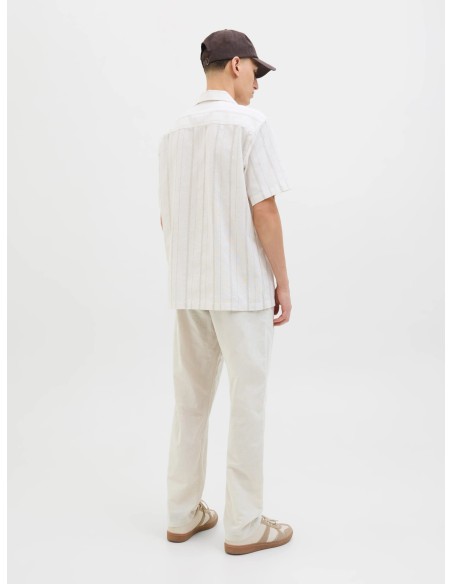 PANTALÓN LINO JPSTKANE SUMMER LINEN BLEND JOGGER SN Feather Gray