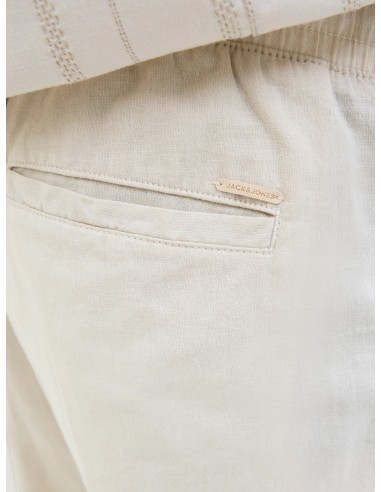 PANTALÓN LINO JPSTKANE SUMMER LINEN BLEND JOGGER SN Feather Gray