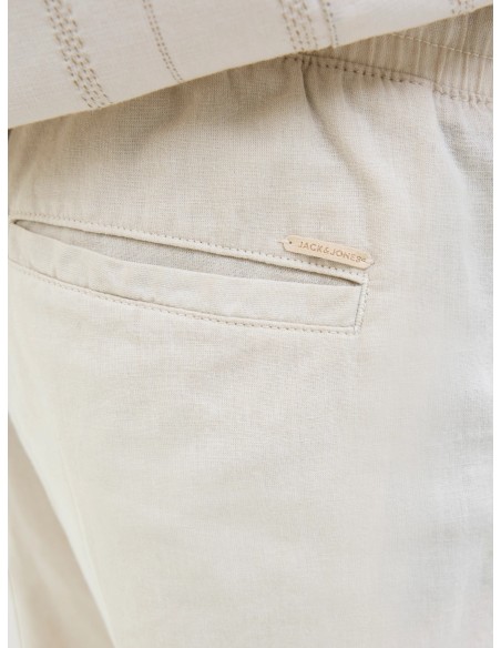 PANTALÓN LINO JPSTKANE SUMMER LINEN BLEND JOGGER SN Feather Gray