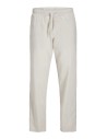 PANTALÓN LINO JPSTKANE SUMMER LINEN BLEND JOGGER SN Feather Gray