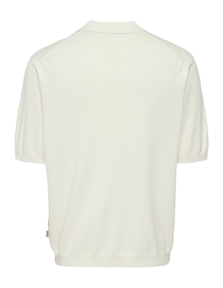 ONSWYLER RLX 12 SS SPLIT KNIT NOOS Cloud Dancer