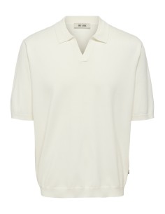 ONSWYLER RLX 12 SS SPLIT KNIT NOOS Cloud Dancer