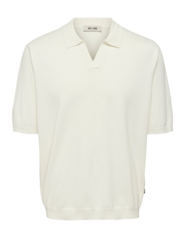 ONSWYLER RLX 12 SS SPLIT KNIT NOOS Cloud Dancer