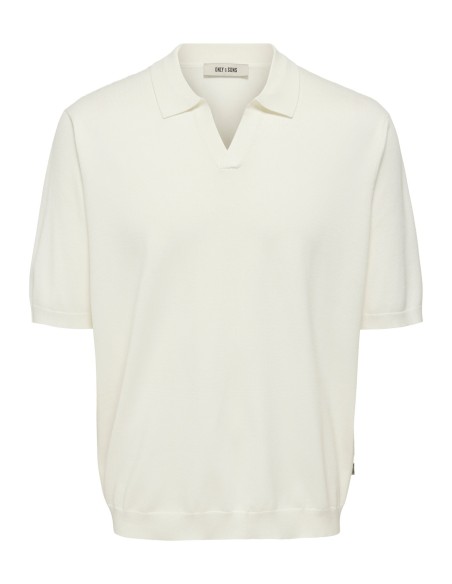 ONSWYLER RLX 12 SS SPLIT KNIT NOOS Cloud Dancer