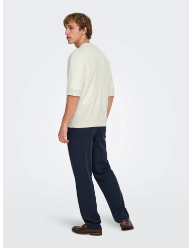 ONSWYLER RLX 12 SS SPLIT KNIT NOOS Cloud Dancer