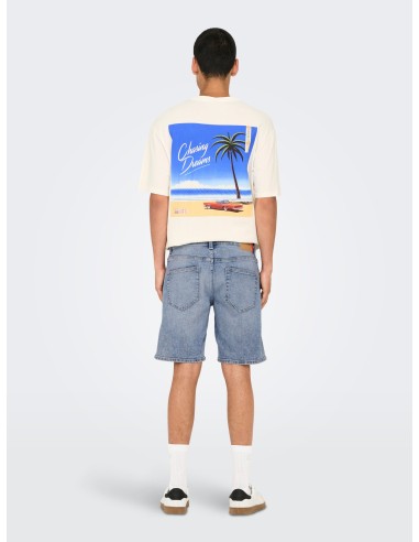 BERMUDAS VAQUERAS ONSWEFT BOX PIM DNM SHORTS Light Blue Denim