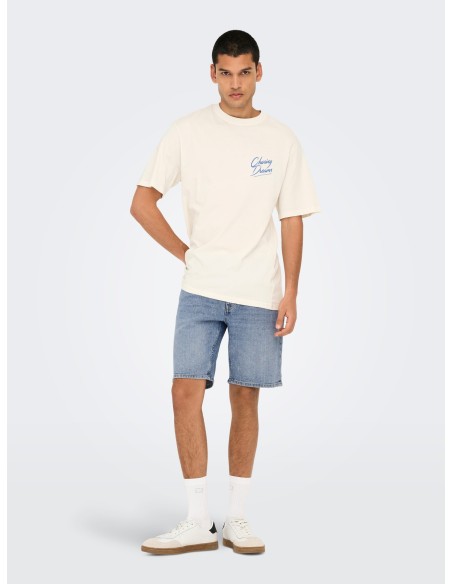 BERMUDAS VAQUERAS ONSWEFT BOX PIM DNM SHORTS Light Blue Denim