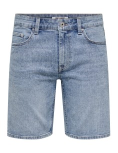 BERMUDAS VAQUERAS ONSWEFT BOX PIM DNM SHORTS Light Blue Denim