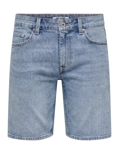 BERMUDAS VAQUERAS ONSWEFT BOX PIM DNM SHORTS Light Blue Denim