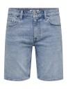 BERMUDAS VAQUERAS ONSWEFT BOX PIM DNM SHORTS Light Blue Denim