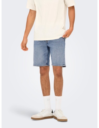 BERMUDAS VAQUERAS ONSWEFT BOX PIM DNM SHORTS Light Blue Denim