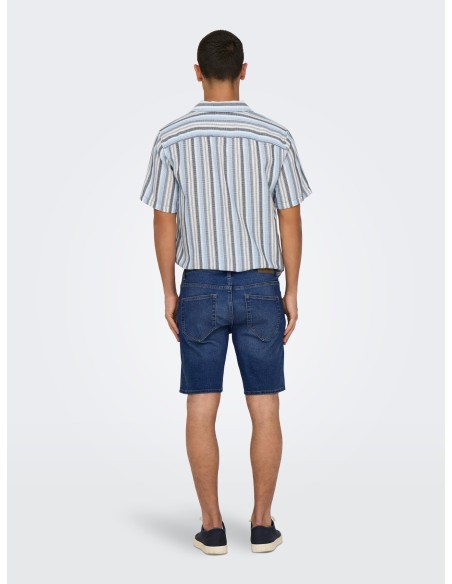 BERMUDAS VAQUERAS ONSWEFT BOX PIM DNM SHORTS Medium Blue Denim