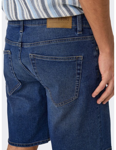 BERMUDAS VAQUERAS ONSWEFT BOX PIM DNM SHORTS Medium Blue Denim