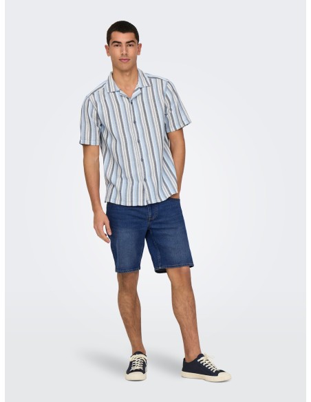 BERMUDAS VAQUERAS ONSWEFT BOX PIM DNM SHORTS Medium Blue Denim