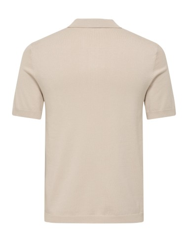 ONSWYLER REG 14 SS POLO KNIT NOOS Silver Lining