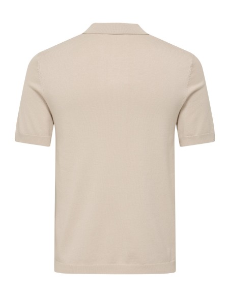 ONSWYLER REG 14 SS POLO KNIT NOOS Silver Lining