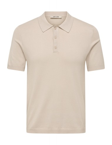 ONSWYLER REG 14 SS POLO KNIT NOOS Silver Lining