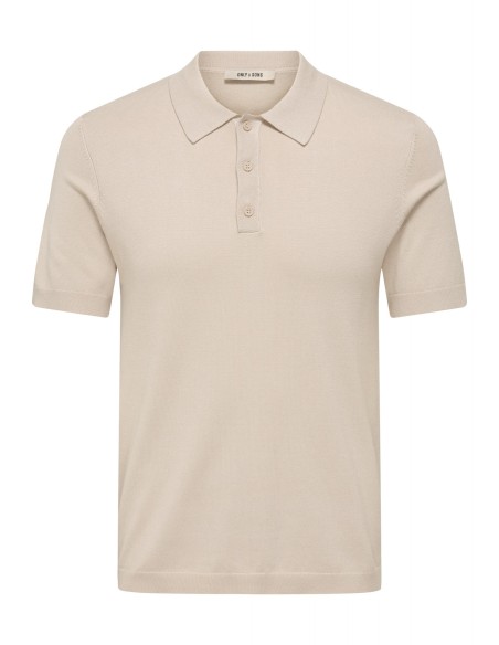 ONSWYLER REG 14 SS POLO KNIT NOOS Silver Lining