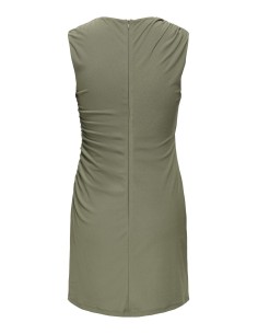 VESTIDO ONLAMBER S/L RUCHING DRESS JRS Deep Lichen Green 2