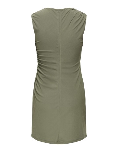 VESTIDO ONLAMBER S/L RUCHING DRESS JRS Deep Lichen Green