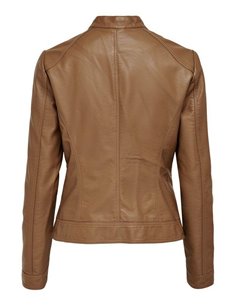CHAQUETA BIKER POLIPIEL onlBANDIT Cognac/Camel 2
