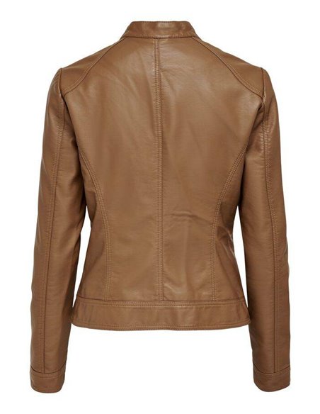 CHAQUETA BIKER POLIPIEL onlBANDIT Cognac/Camel