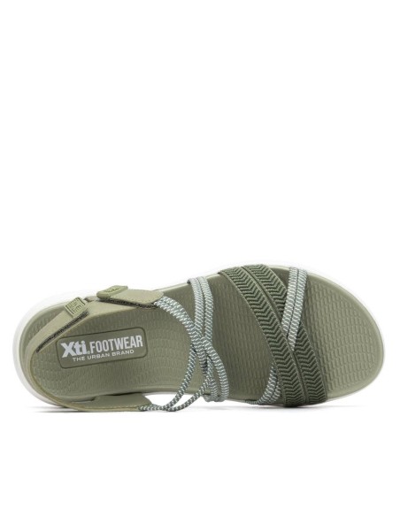 Sandalia de mujer plano Xti 145481 Kaki