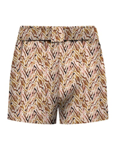 ONLNOVA LIFE VIS TALIA SHORTS WVN Dull Gold 716 Abstract zigzag