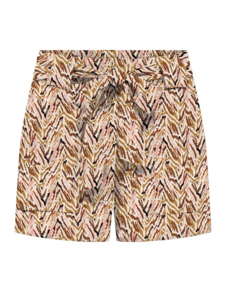ONLNOVA LIFE VIS TALIA SHORTS WVN Dull Gold 716 Abstract zigzag