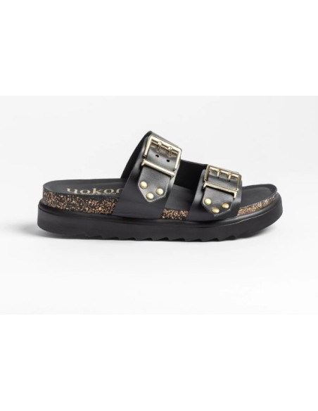 Sandalia plataforma TUNEZ-262 negro YOKONO
